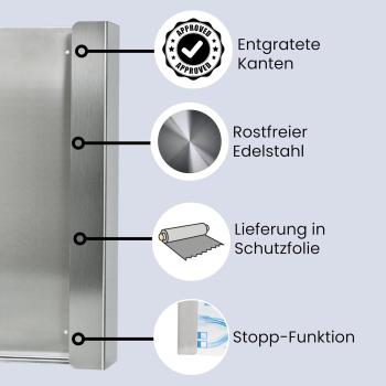 Edelstahl-Wandhalter für Handschuhboxen, 3-fach